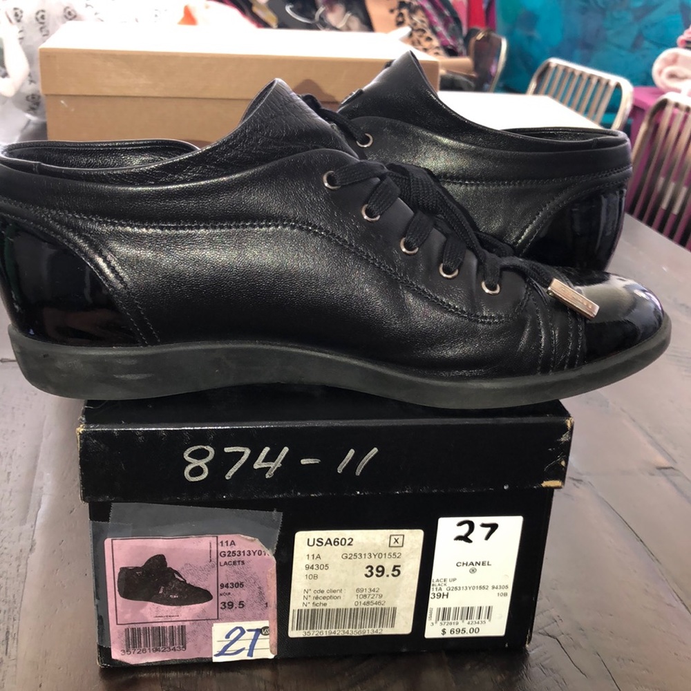 Chanel Lace up Sneakers